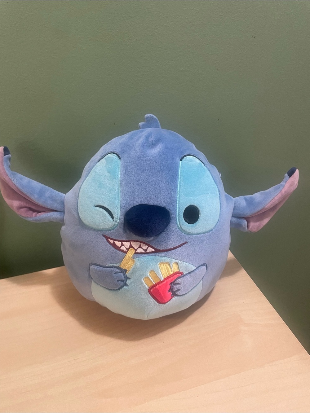 Squishmallow Stitch Fries Winking